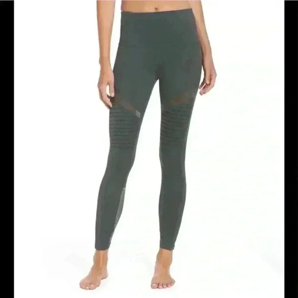 Zella high waisted green moto leggings - Picture 1 of 6